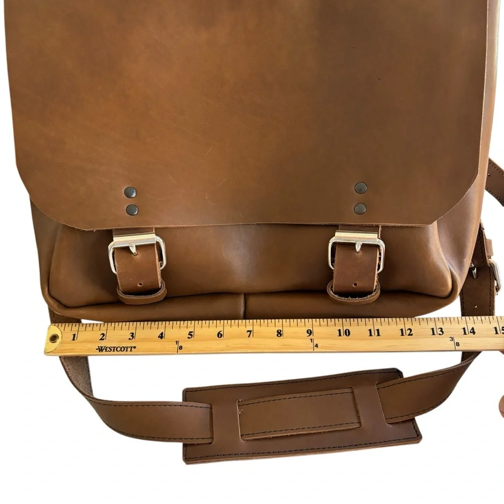 Copper River Bag Company Messenger Shoulder Bag Tan Leather